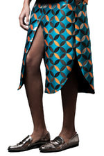 Load image into Gallery viewer, ARCHES GEOMETRIC JACQUARD SILK SKIRT
