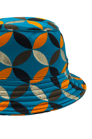 KINTINKANTAN TRAP JACQUARD SILK TWILL BUCKET HAT