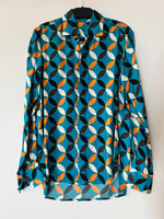 Load image into Gallery viewer, CLAES SILK CHARMEUSE LONG SLEEVE SHIRT - SIGNATURE PRINT
