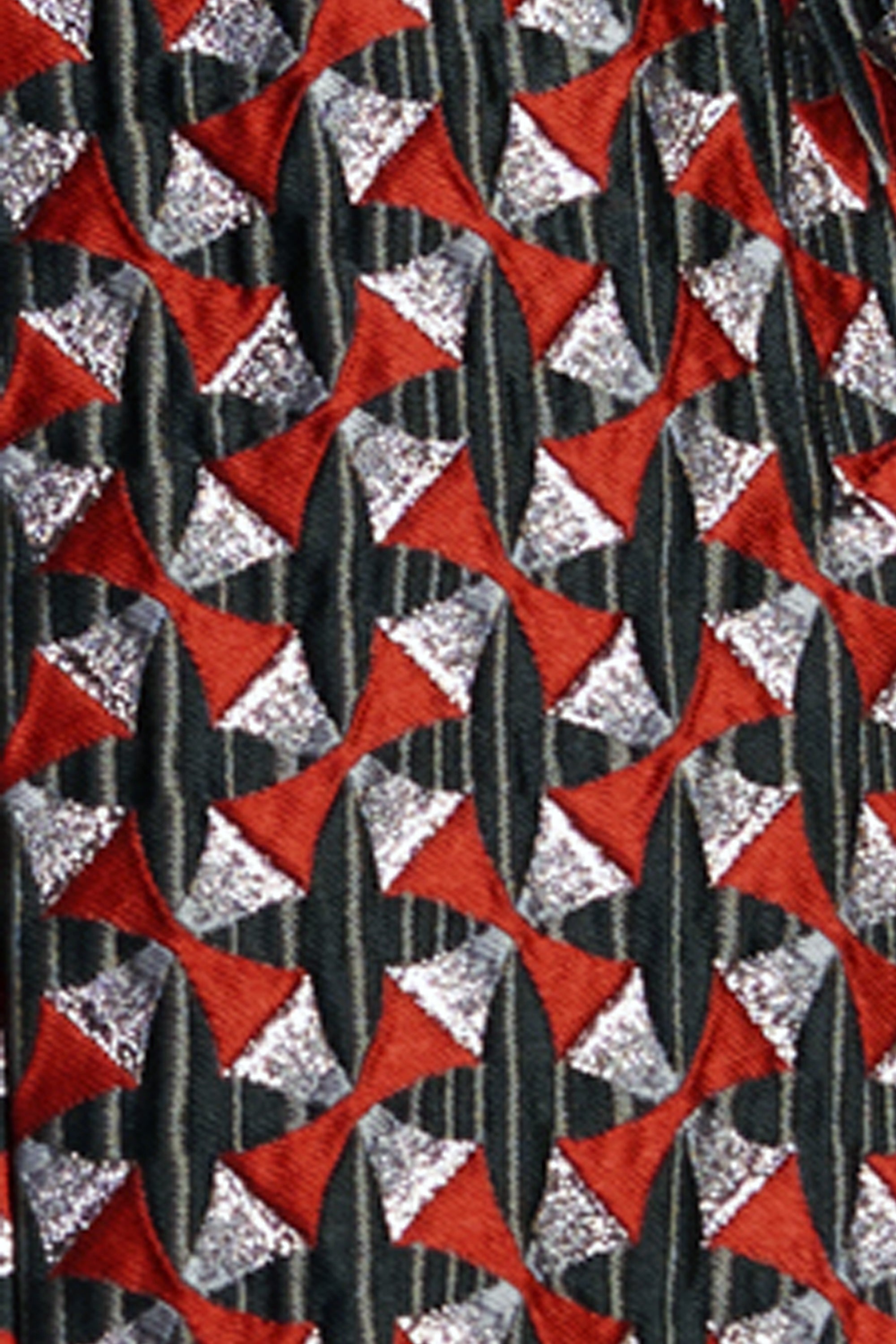 Washington Roberts Jacquard Fabric - Geometric Edo Dancer Print