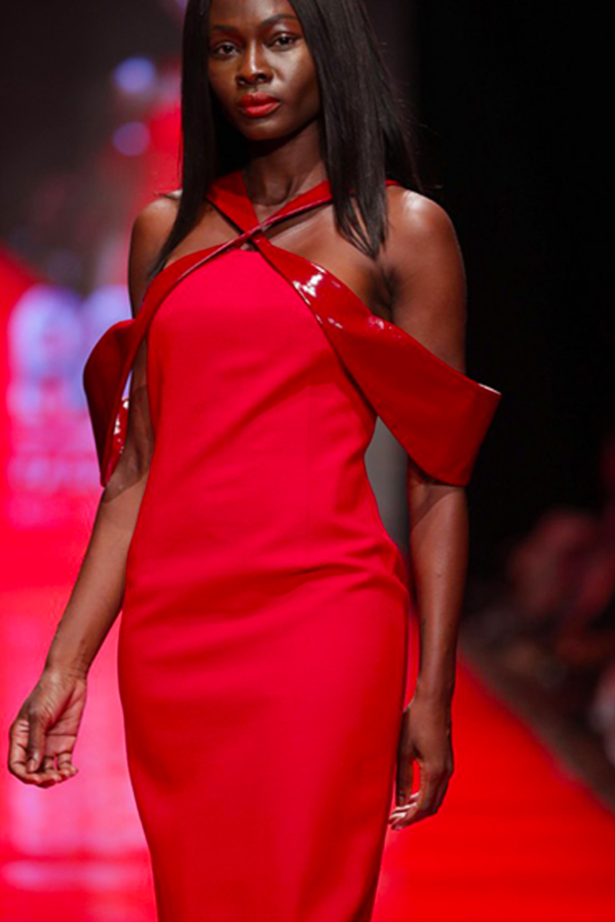 KITE WOOL CREPE AND PATENT LEATHER DRESS 4 KITE WOOL CREPE AND PATENT LEATHER DRESS 4