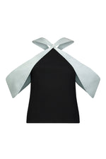 Load image into Gallery viewer, Washington Roberts Kite Blouse in Wool Crepe and Silk - Alter Neck top
