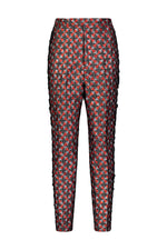 Load image into Gallery viewer, Washington Roberts Suit Tafawa Pant in Edo Dancers geometric print - Womens ankle length skinny Trousers
