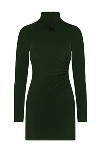 emerald green alexander wang fit and flare velvet mini dress Alexander Wang Velvet Fit & Flare Minidress In Black