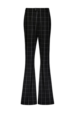 WashingtonRoberts CATALAN PANT Black & White Windowpane Trouser