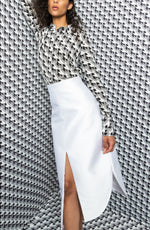 Load image into Gallery viewer, ARCHES JACQUARD SILK TWILL SKIRT

