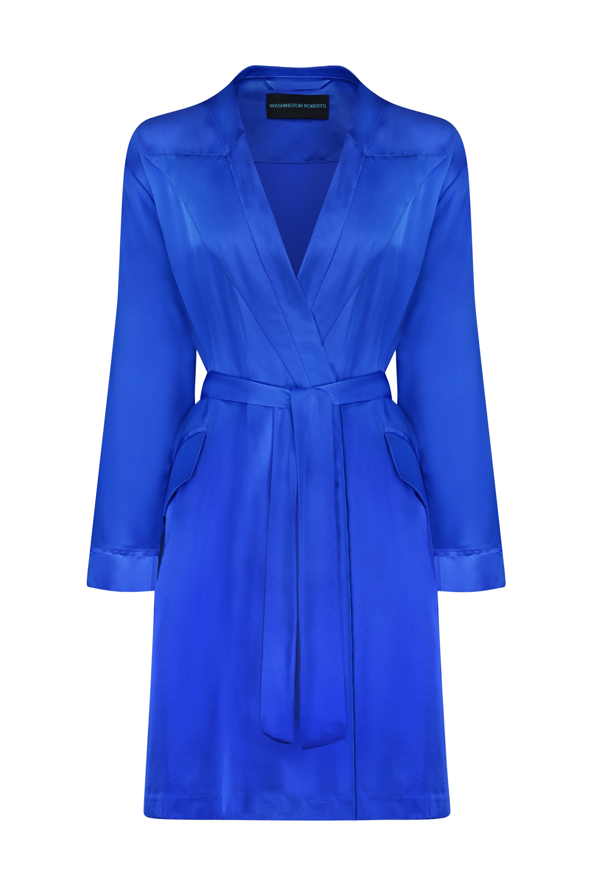 Royal Blue Robe Wrap Coat - Ready-to-Wear 1AAWHP