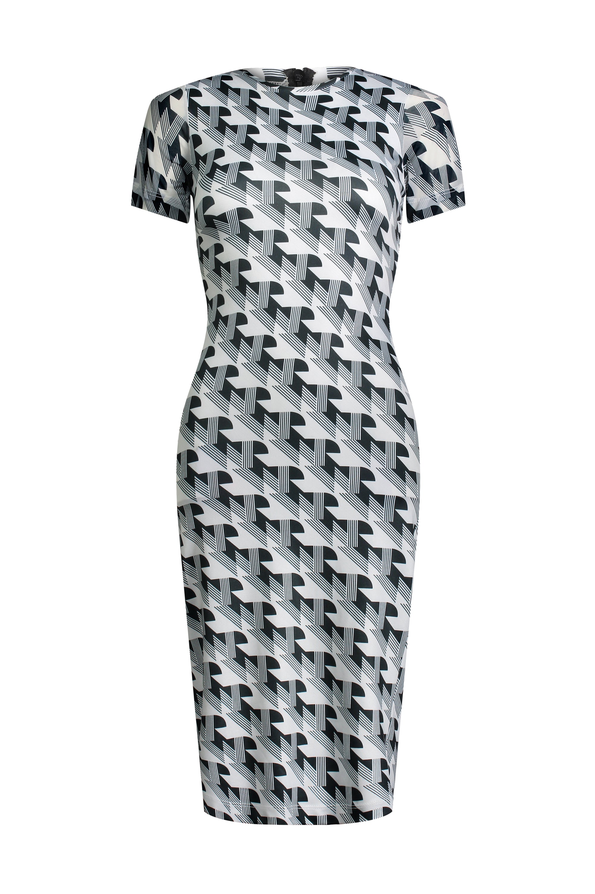 VENN STRETCH JERSEY DRESS WHITE/BLACK / S VENN STRETCH JERSEY DRESS WHITE/BLACK / S
